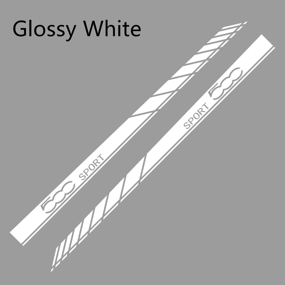 2Pcs Car Side Stripes Decal for 500