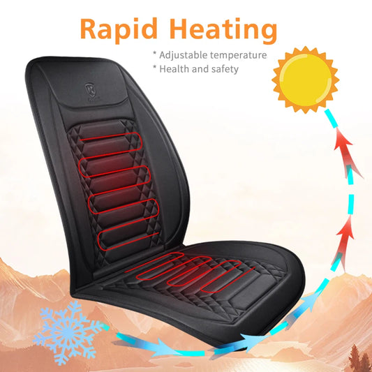 1/2PCS Winter Heated Car Seat Cover 12V