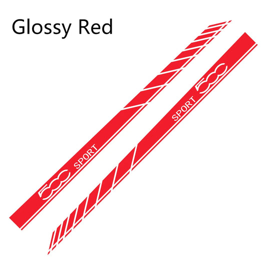 2Pcs Car Side Stripes Decal for 500
