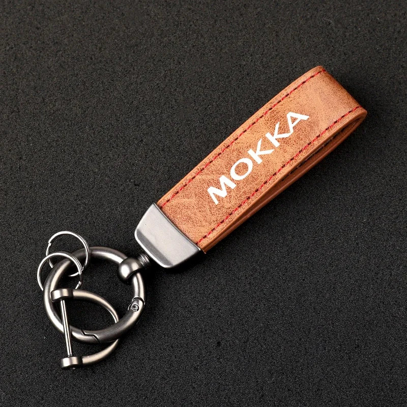 Mokka Leather Keychain