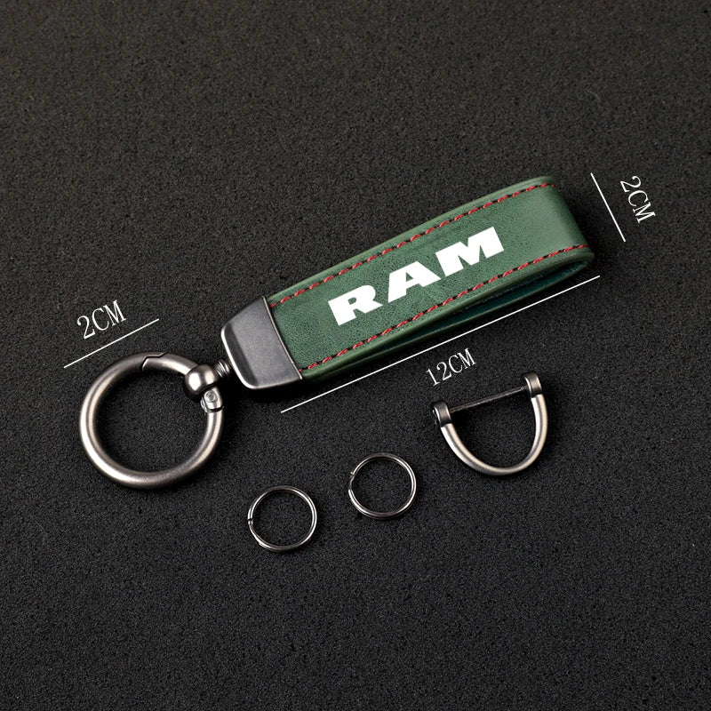Ram Leather Keychain