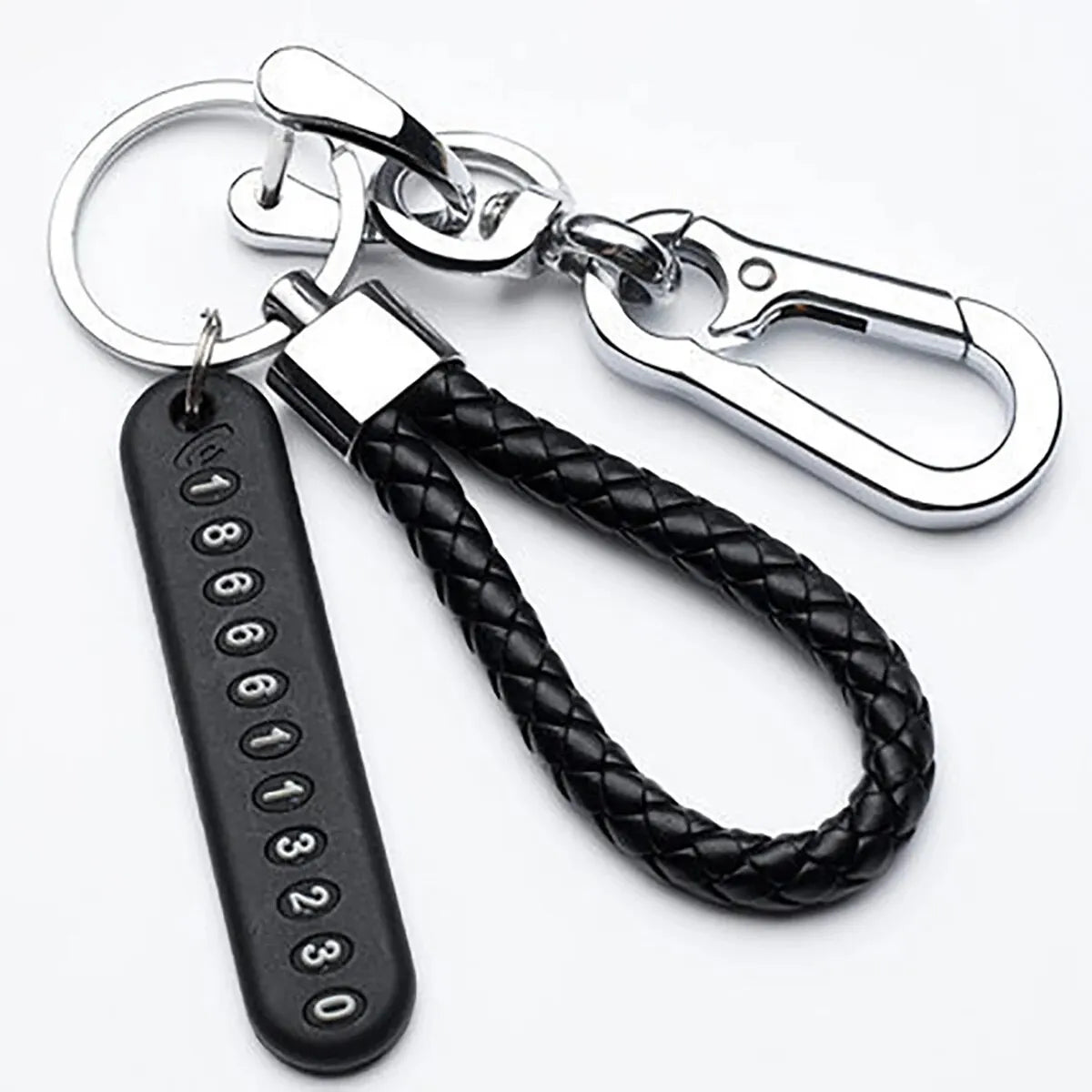 Porte-curse tressée en cuir