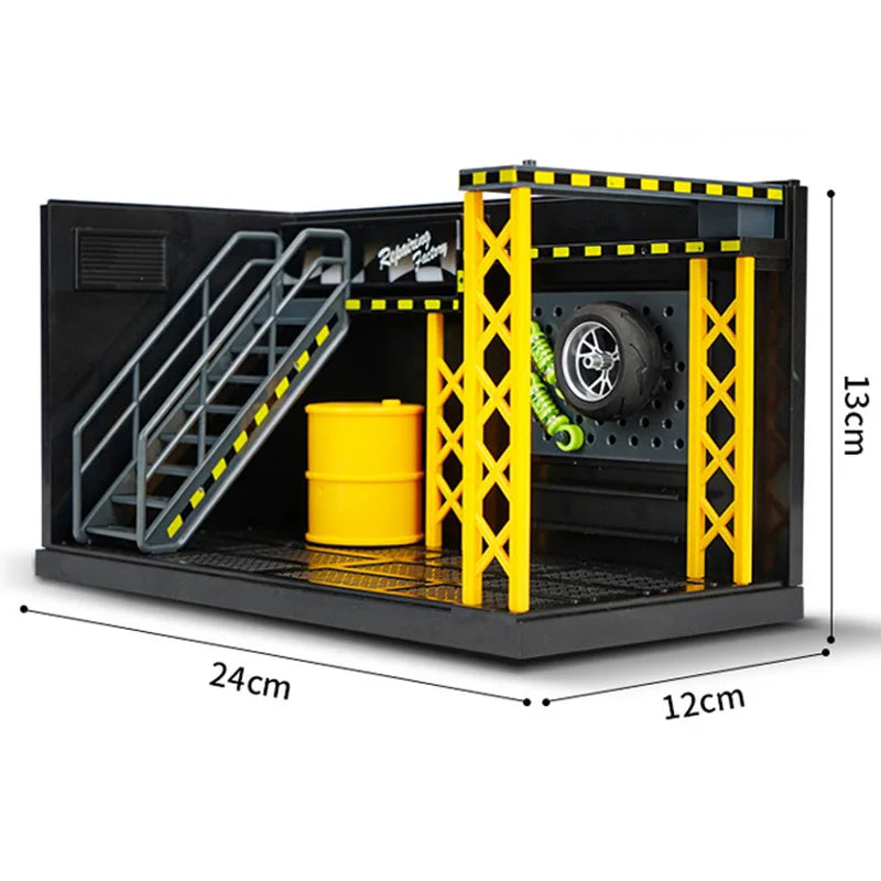 Simulated Parking Lot & Workshop Diorama