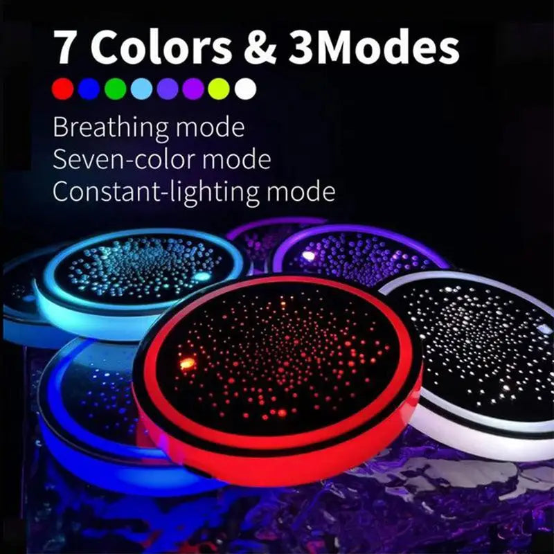 LED Car Cup Holder Coasters