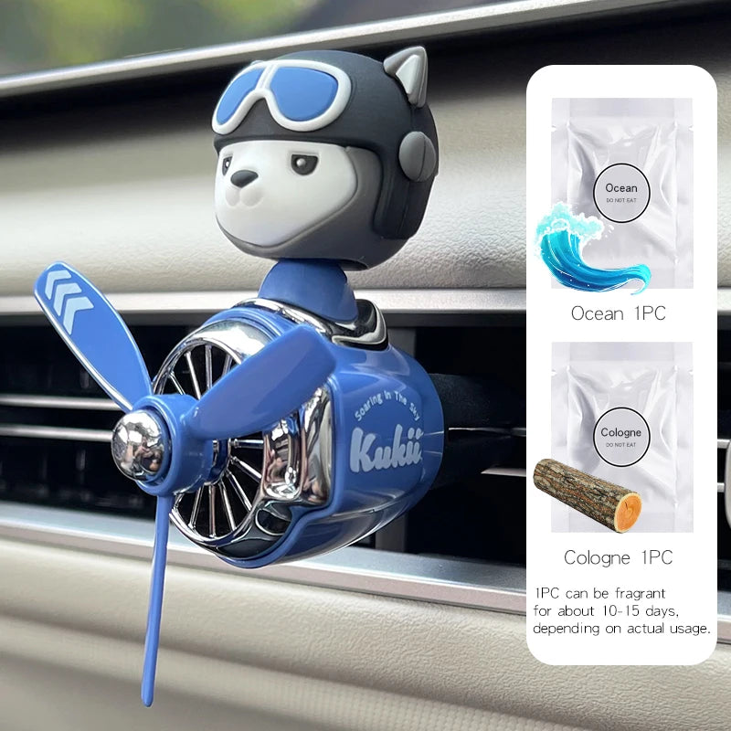 Pilot Bear Car Air Freshener