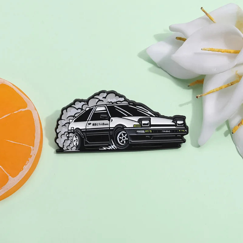 Retro Sportwagen Emaille Pin