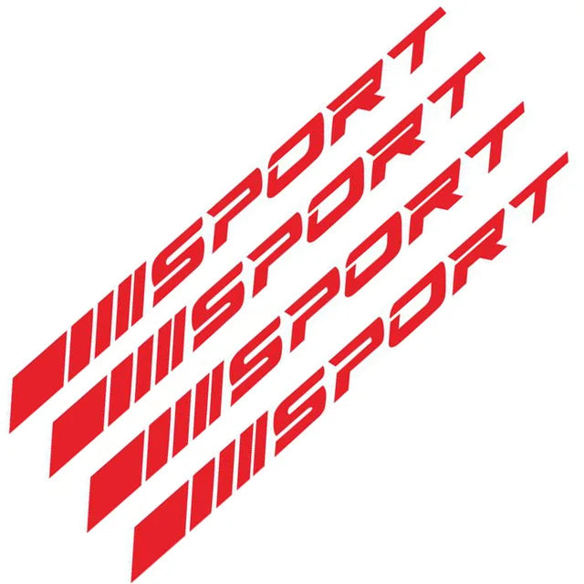 4PC Stickers Wheels Sport