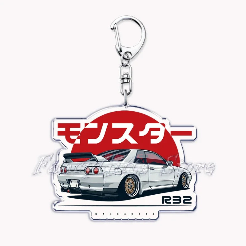 Portachiavi in acrilico per auto iconica JDM
