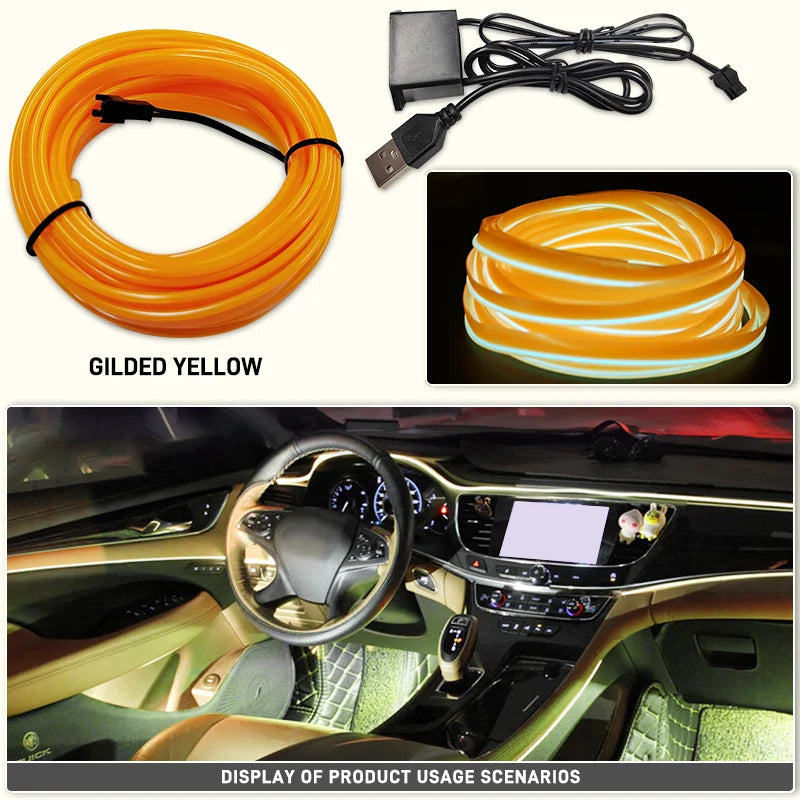 Flexible Car Interior Neon Light