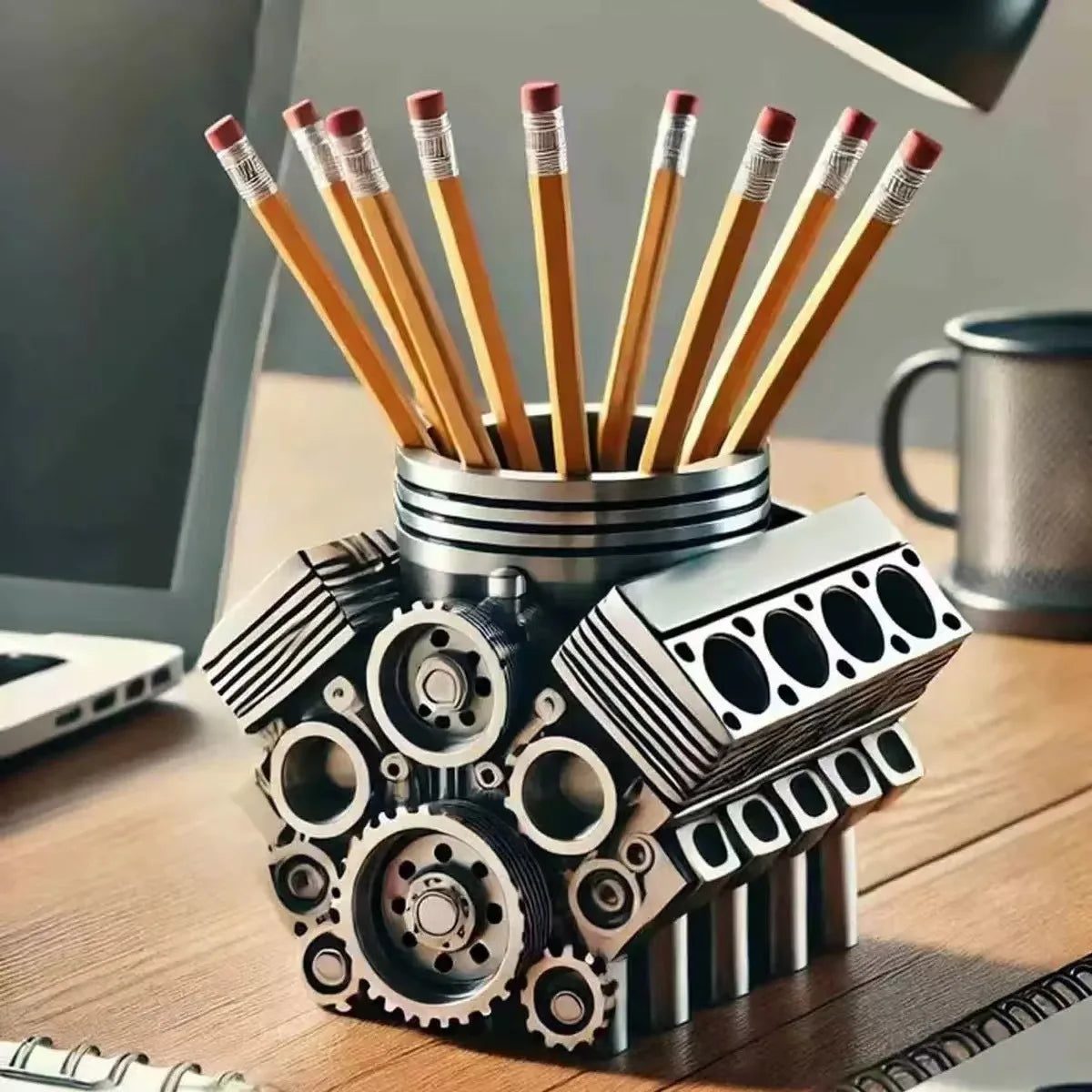 V8 Engine Pencil Holder