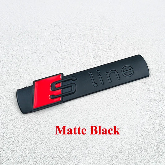 3D Metal "S line" Logo Emblem Badge AI