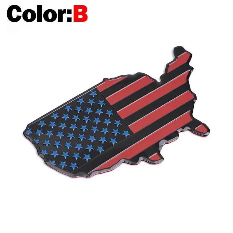 USA Map Car Emblem