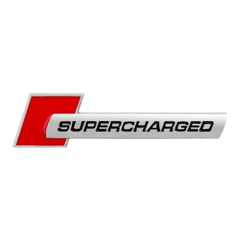Supercharged Metal Emblem Sticker