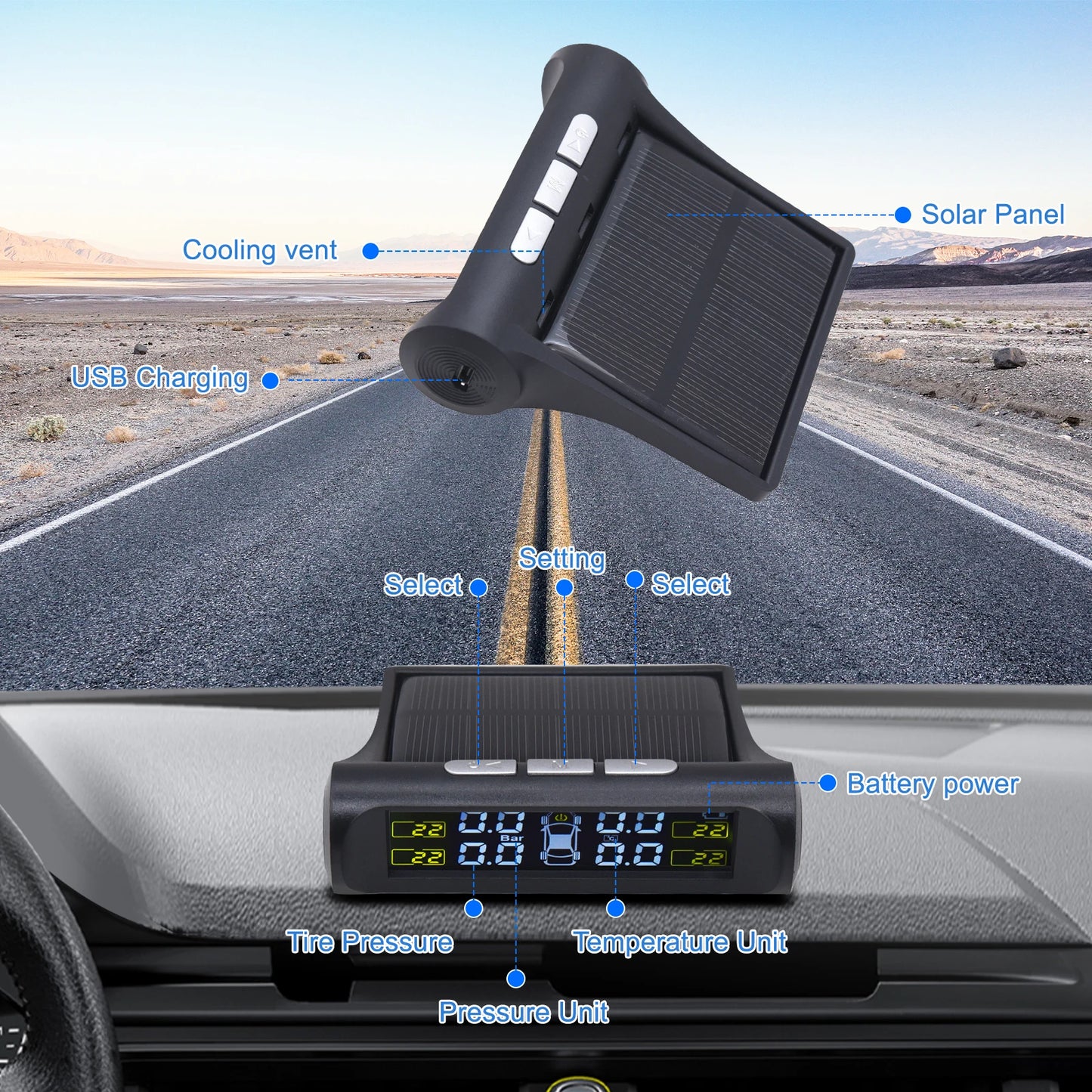 Solar Tire Pressure Monitoring System