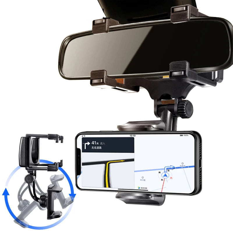 Rearview Mirror Phone Holder