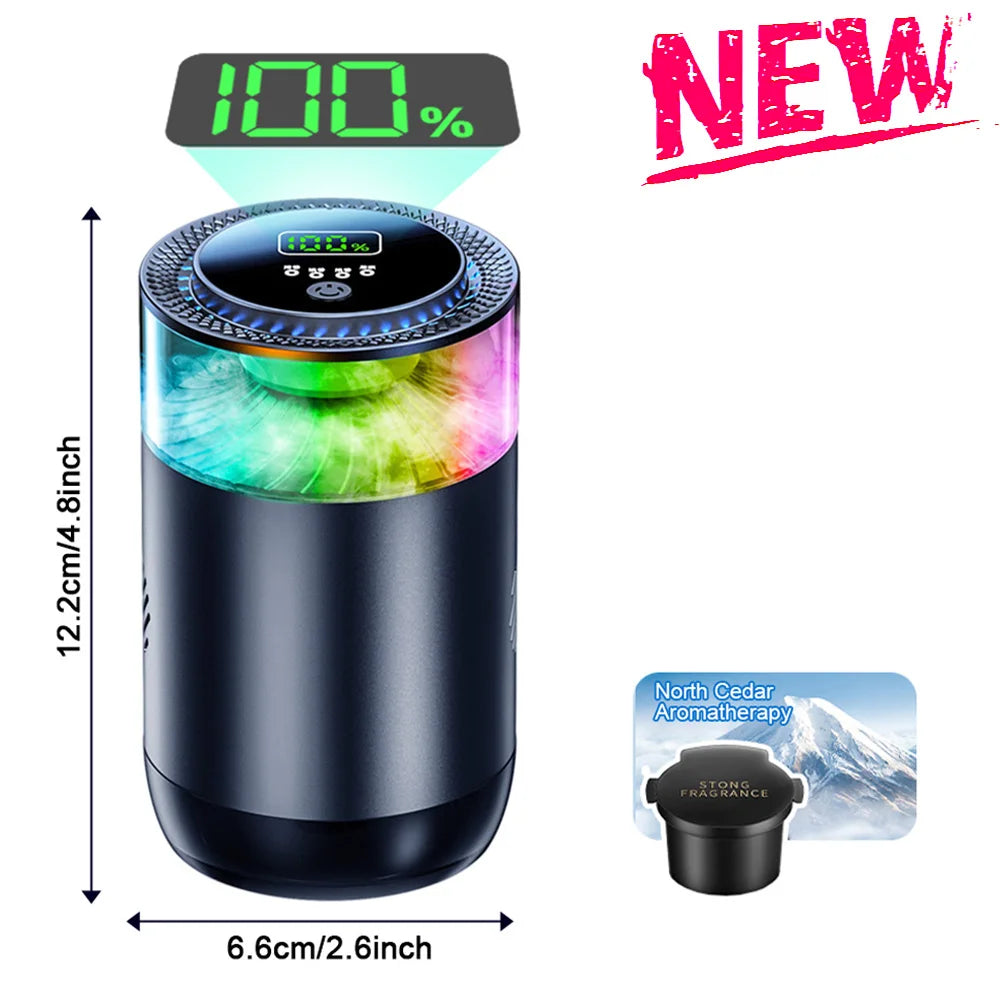Smart LED Car Air Purifier & Aromatherapy Diffuser