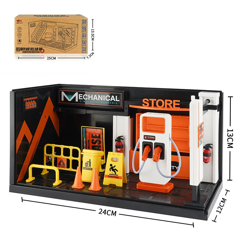 Simulated Parking Lot & Workshop Diorama