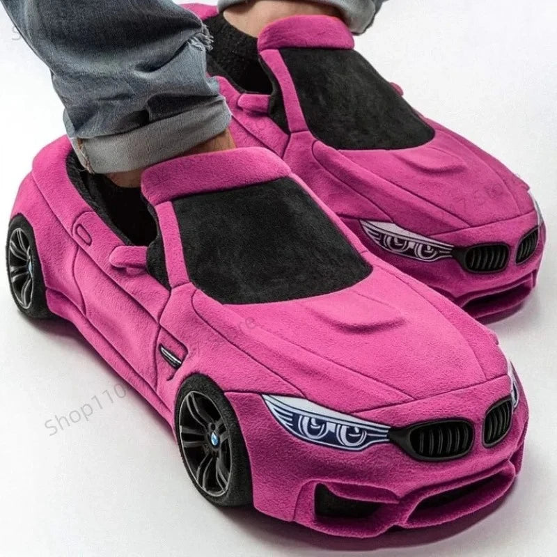 Vehicle Shape Car Plush Slippers
