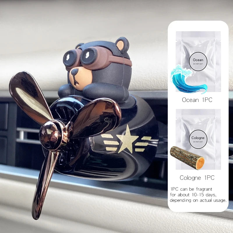 Pilot Bear Car Air Freshener