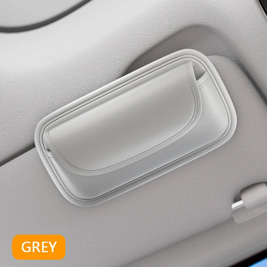 Leather Car Sun Visor Glasses Holder