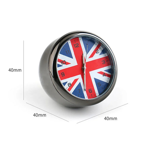 Car Dashboard Union Jack Quartz Clock