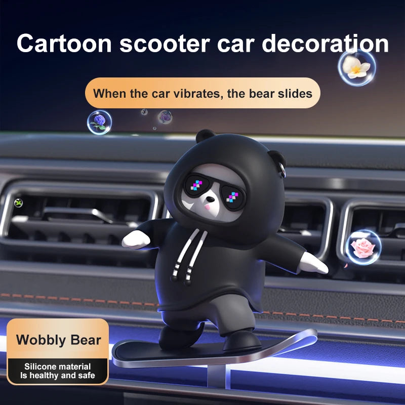 Skateboard Bear Car Ornament