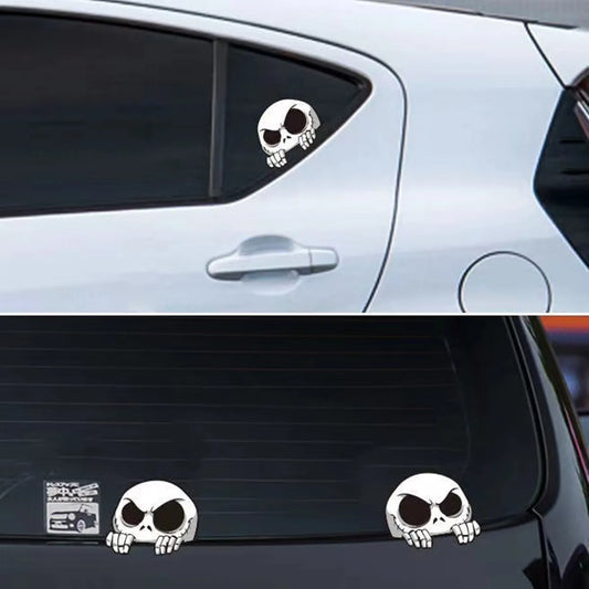 Vinilo decorativo calavera para puerta de coche