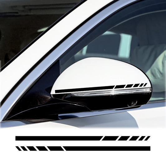 2PCS Stripes Sticker Rearview Mirror