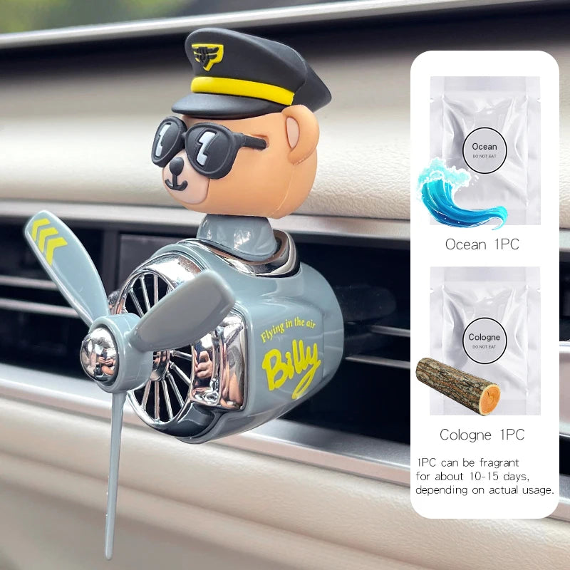 Pilot Bear Car Air Freshener