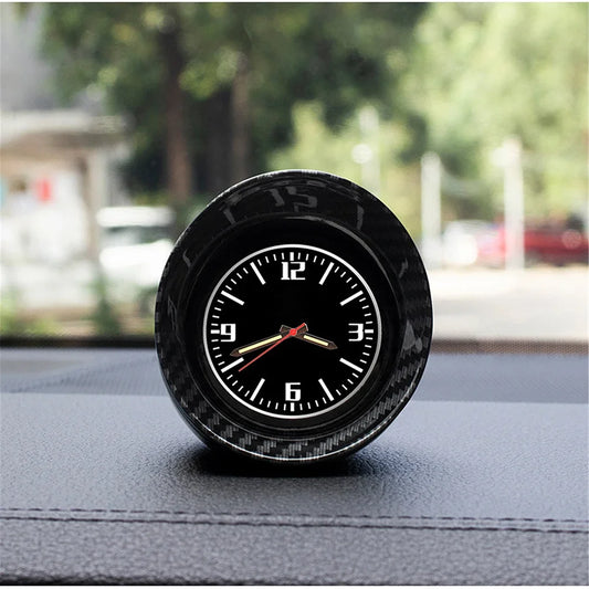 Luminous Quartz Carbon Fiber Car Clock