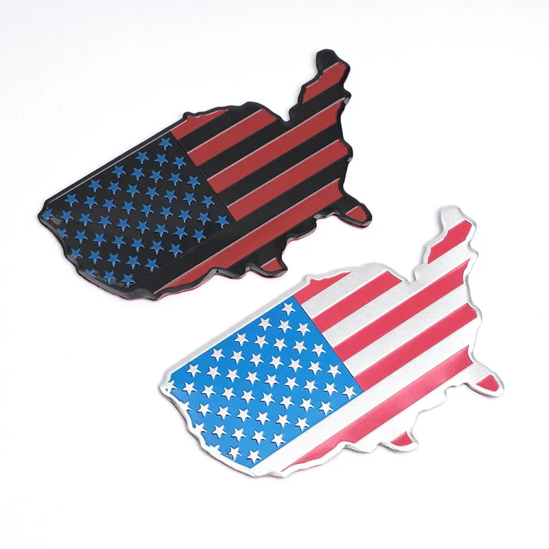 USA Map Car Emblem