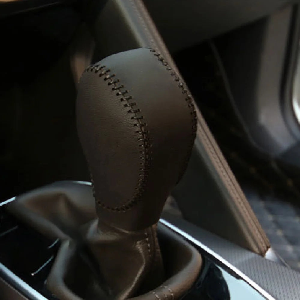 Leather Car Gear Shift Knob Cover