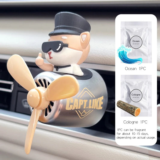 Pilot Bear Car Air Freshener