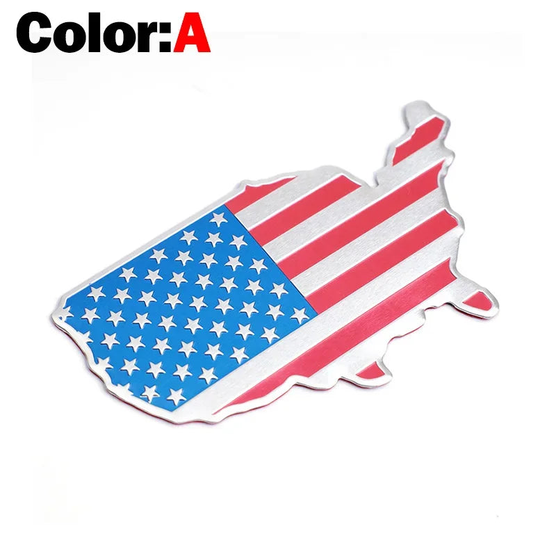 USA Map Car Emblem