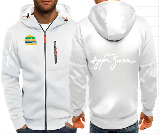 Ayrton Senna Racer F1 Zipper Sweatshirt