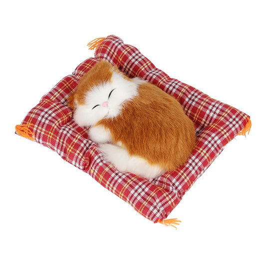 Realistic Sleeping Cat Plush