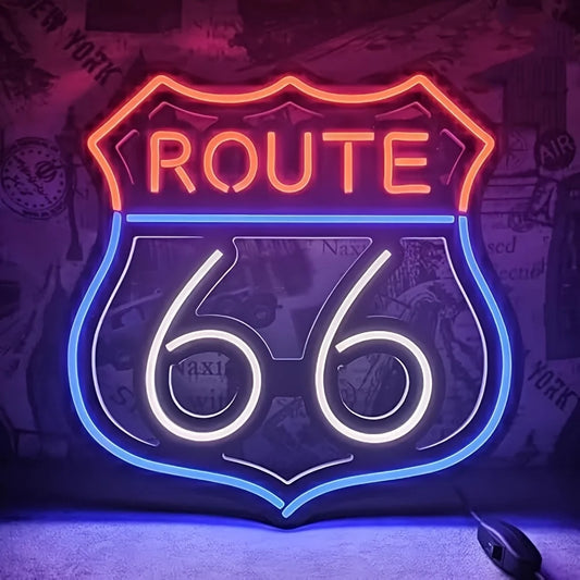 Route 66 Decor Neon Sign