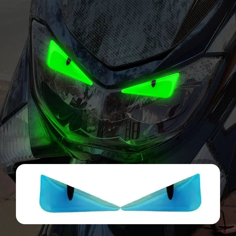 3D Luminous Vinyl Motorcycle Reflective Eyes