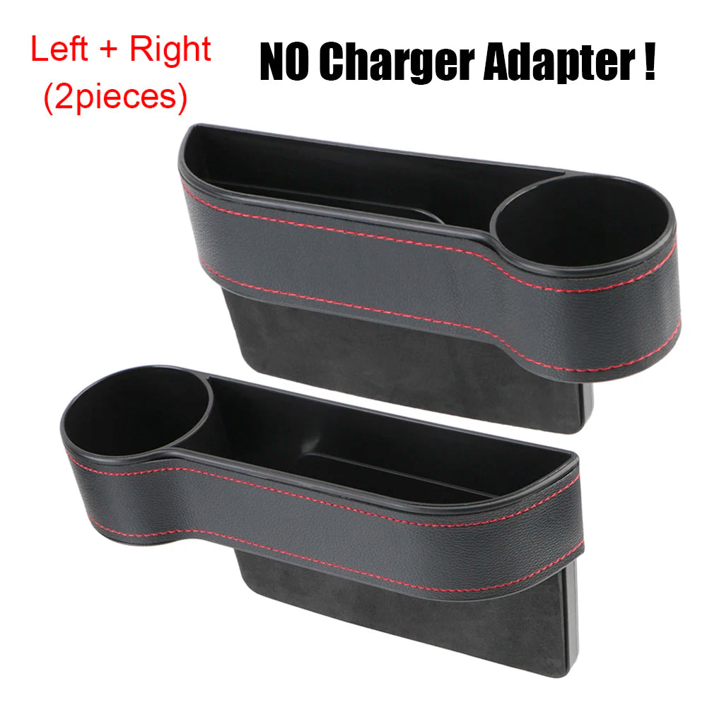 Car Seat Gap Storage Box with USB Charger