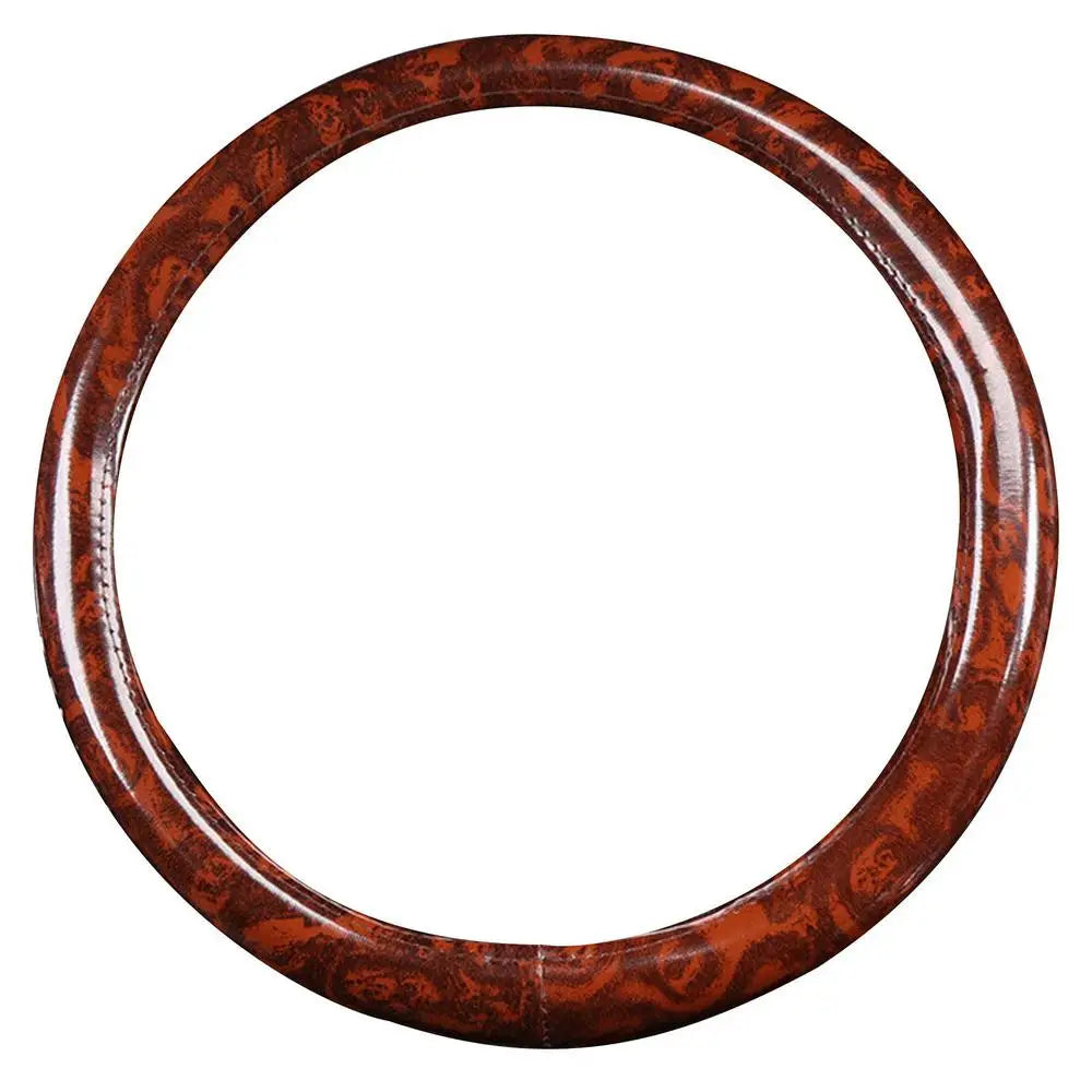 Luxury Wood Grain Steering Wheel Cover
