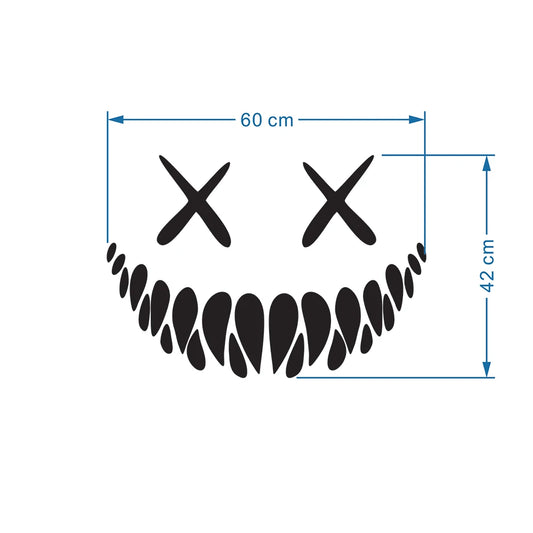 Demon Smiling Face Rear Stickers