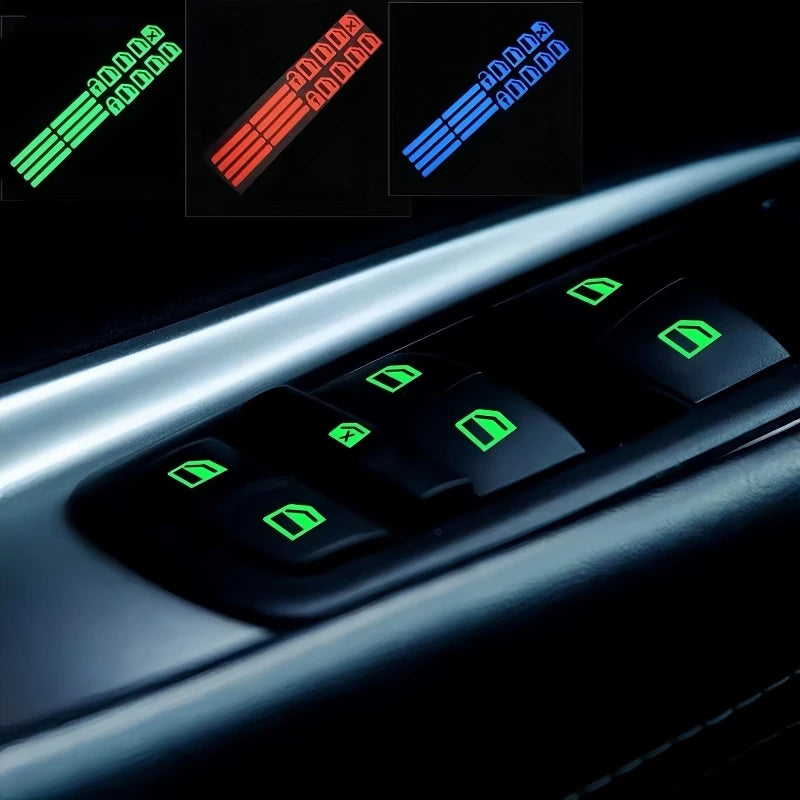 Pegatizas luminosas del interruptor de la ventana del automóvil