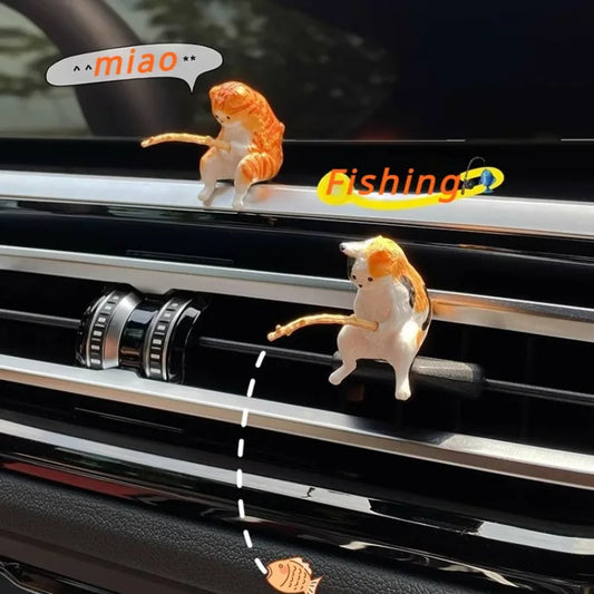 Fishing Cat Car Interior Decor