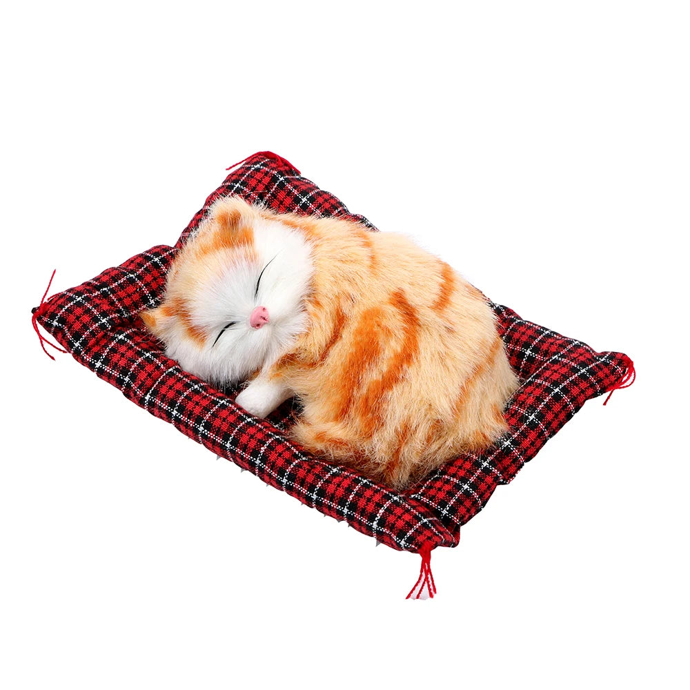 Realistic Sleeping Cat Plush