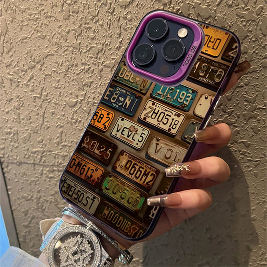 Vintage License Plate iPhone Case