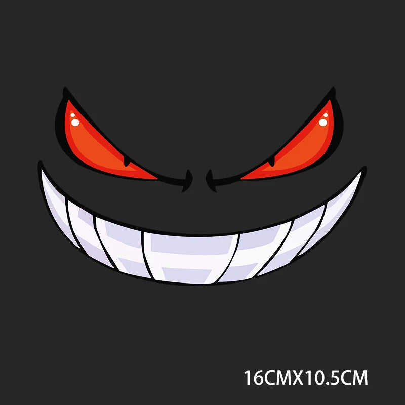 Evil Smirk Car Window Stickers