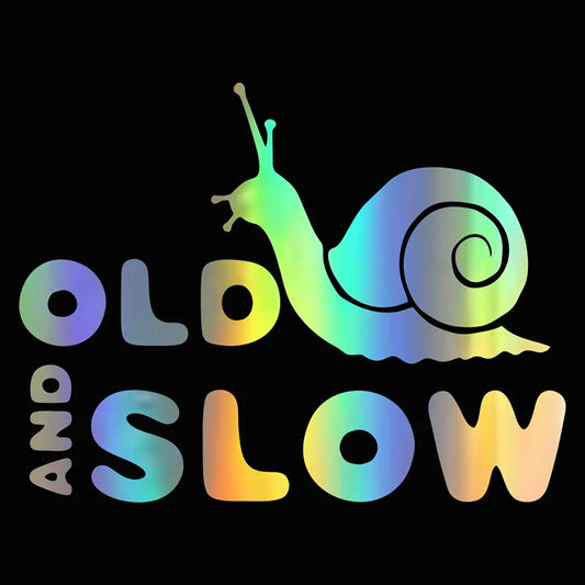 Autocollant de voiture ancienne et lente