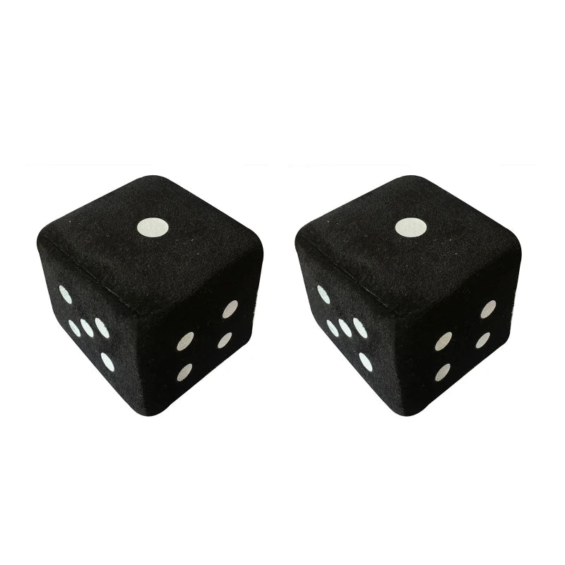 1 Pair Fuzzy Dice Dots Car Decor