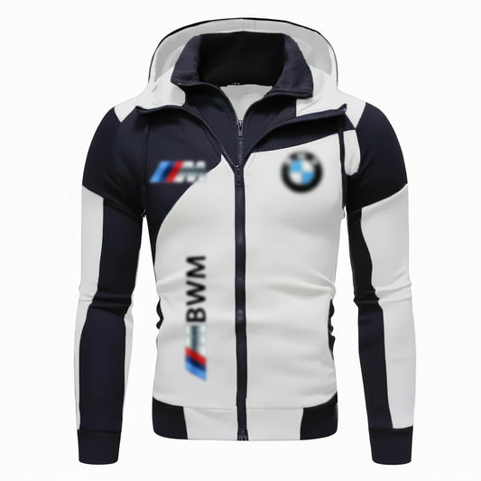 Men's Motorcycle Style Cotton Sweatshirt BW