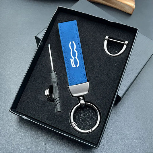 500 Car Leather Keychain